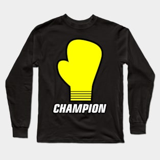 Athletic champion workout and gym t shirt for athletes and boxing fighter. Long Sleeve T-Shirt